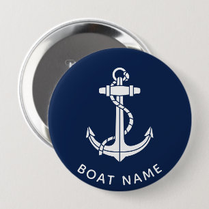 Chapa Redonda De 10 Cm Nombre del barco Ancla Náutico Personalizado