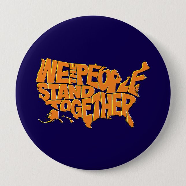 Chapa Redonda De 10 Cm Nosotros, el pueblo, unidos (Anverso)