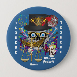 Chapa Redonda De 10 Cm Notas de la opinión de colores del juez 30 del