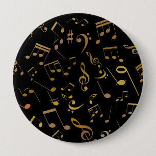 Chapa Redonda De 10 Cm Notas musicales 6