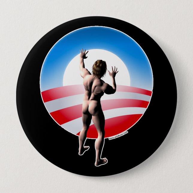 Chapa Redonda De 10 Cm Obama 2012 (Anverso)