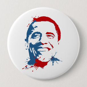Chapa Redonda De 10 Cm Obama mancha