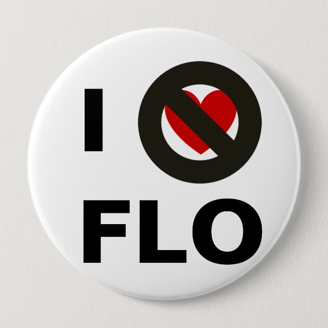 Chapa Redonda De 10 Cm Odio a Flo (Anverso)