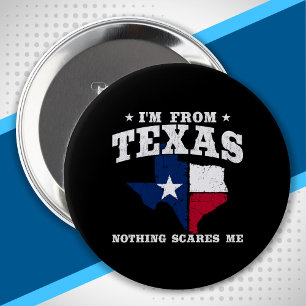 Chapa Redonda De 10 Cm Orgullo de Texas - Meme de Texas - Bandera Estatal