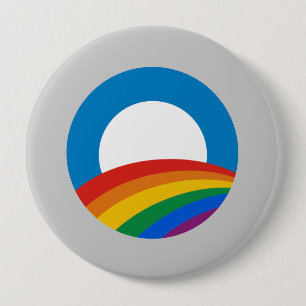 Chapa Redonda De 10 Cm Orgullo gay de Obama