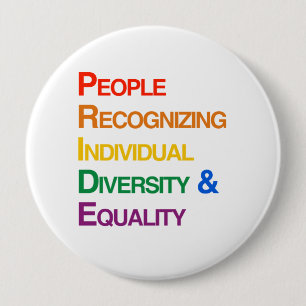 CHAPA REDONDA DE 10 CM ORGULLO: GENTE QUE RECONOCE DIVERSIDAD INDIVIDUAL