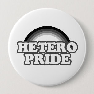 Chapa Redonda De 10 Cm Orgullo heterosexual