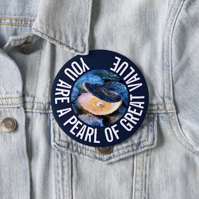 Chapa Redonda De 10 Cm OYSTER Pearl of Great Value Personalizado Christia (In situ)