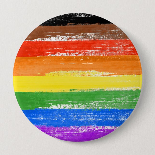 Chapa Redonda De 10 Cm Paint del Orgullo LGBTQIA+ (Anverso)