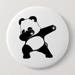 Chapa Redonda De 10 Cm Panda haciendo dab 