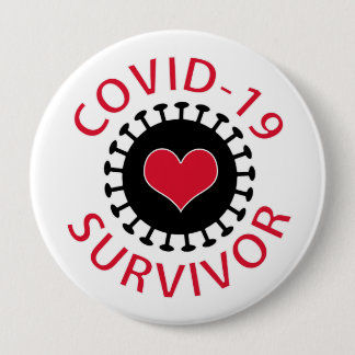 Chapa Redonda De 10 Cm Pandemia del Corazón Rojo Coronavirus Covid-19 Sob
