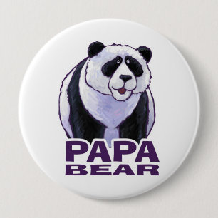 Chapa Redonda De 10 Cm Papa Panda Bear