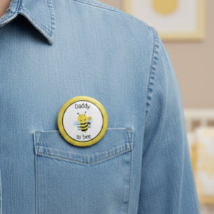 Chapa Redonda De 10 Cm Papi A Ser Baby Shower Esperando