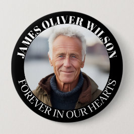 Chapa Redonda De 10 Cm Para Siempre En Nuestro Corazón, Memorial, Keepsak