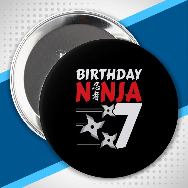 Chapa Redonda De 10 Cm Partido de Cumpleaños Ninja - Cumpleaños Ninja 7 (Subido por el creador)