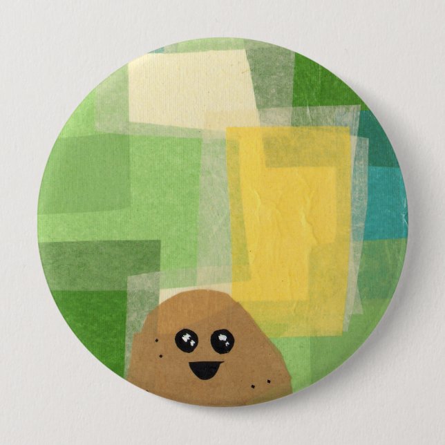 Chapa Redonda De 10 Cm ¡Patata! Vegeta-Botón (Anverso)