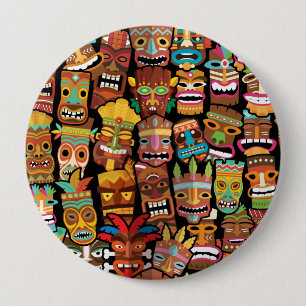 Chapa Redonda De 10 Cm Patrón TIKI 4