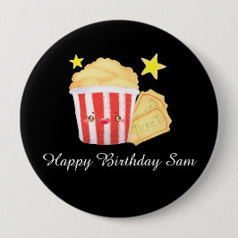 Chapa Redonda De 10 Cm Película Noche De Cine Y Entradas