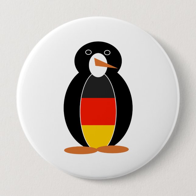 Chapa Redonda De 10 Cm Penguin alemán — Pinguin alemán (Anverso)