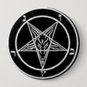 Chapa Redonda De 10 Cm pentagram satánico