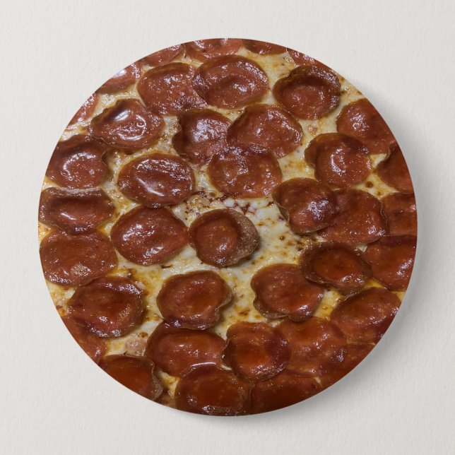 Chapa Redonda De 10 Cm Pepperoni Pizza (Anverso)