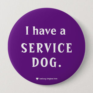 Chapa Redonda De 10 Cm Perro de Purple Service
