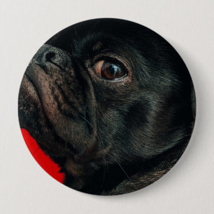 Chapa Redonda De 10 Cm perro rojo