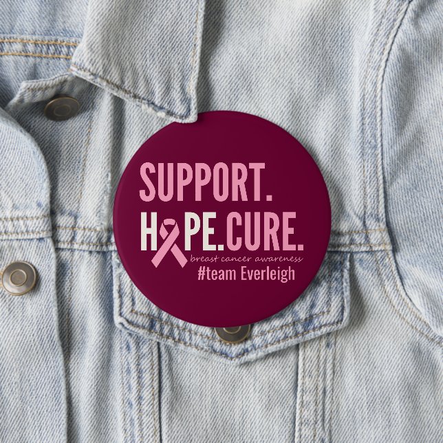 Chapa Redonda De 10 Cm personalizado de sensibilización sobre el cáncer d (In situ)