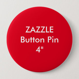 Chapa Redonda De 10 Cm Personalizado en blanco 4" de Zazzle ROJO enorme