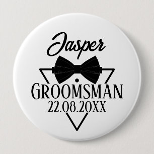 Chapa Redonda De 10 Cm Personalizado para Groomsman