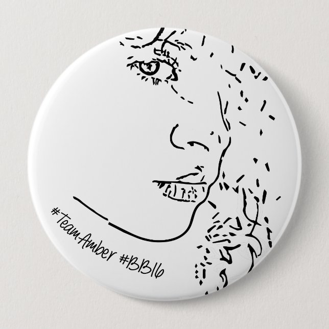 Chapa Redonda De 10 Cm Pin del partidario del #TeamAmber (Anverso)