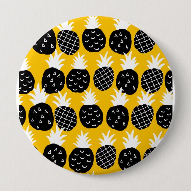 Chapa Redonda De 10 Cm Piña negra (Anverso)