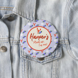 Chapa Redonda De 10 Cm "¡Píndeme! Soy uno" Cumpleaños de la Langosta Cost