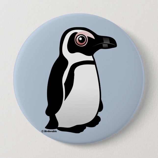 Chapa Redonda De 10 Cm Pingüino africano (Anverso)