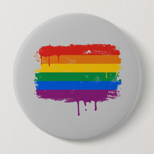 Chapa Redonda De 10 Cm Pintura del arco iris