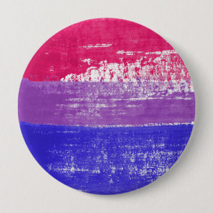 Chapa Redonda De 10 Cm Pintura del Orgullo Bisexual