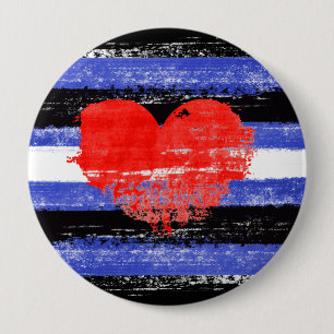 Chapa Redonda De 10 Cm Pintura del Orgullo de Cuero