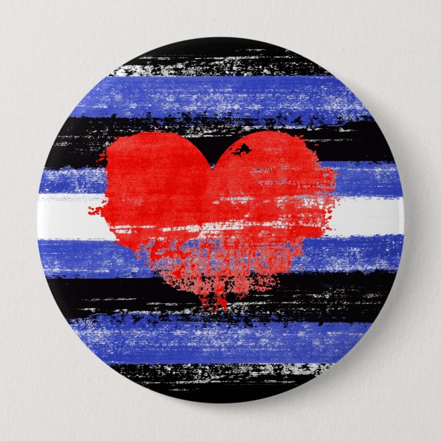 Chapa Redonda De 10 Cm Pintura del Orgullo de Cuero (Anverso)