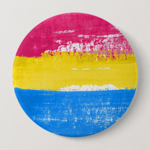 Chapa Redonda De 10 Cm Pintura del Orgullo Pansexual