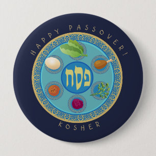 Chapa Redonda De 10 Cm Placa Pesach kosher del Passover