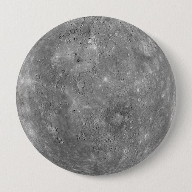 Chapa Redonda De 10 Cm Planet Mercury (Anverso)