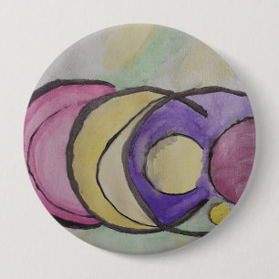 Chapa Redonda De 10 Cm Planetas Resumen Marca de Arte