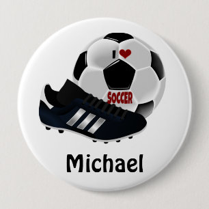 Chapa Redonda De 10 Cm Plantilla de diseño de fútbol popular