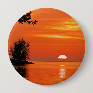 Chapa Redonda De 10 Cm Puesta de sol en Key West, FL