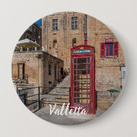 Puesto de teléfono rojo en La Valeta Malta
