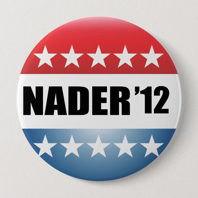 CHAPA REDONDA DE 10 CM RALPH NADER (Anverso)