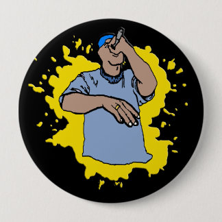 Chapa Redonda De 10 Cm Rap de Hiphop