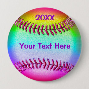 Chapa Redonda De 10 Cm Regalos baratos del softball para los chicas SU