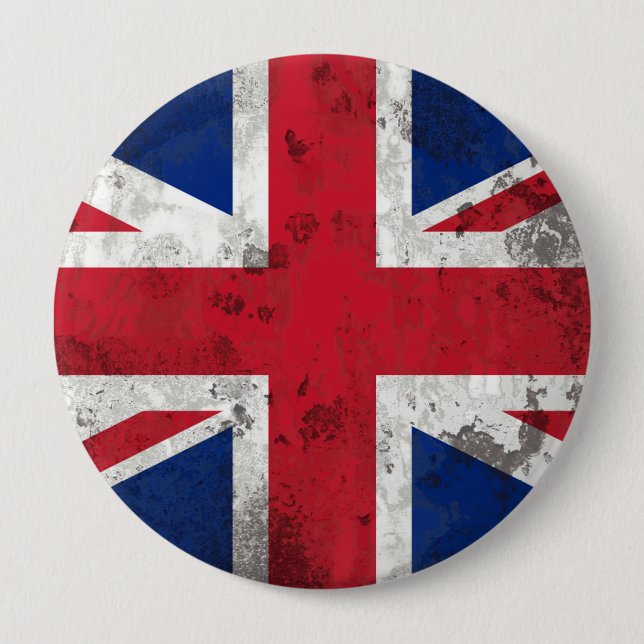 Chapa Redonda De 10 Cm Reino Unido (Anverso)