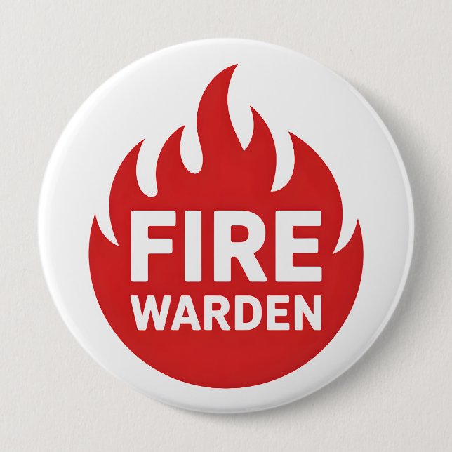 Chapa Redonda De 10 Cm Responsable de incendios (Anverso)